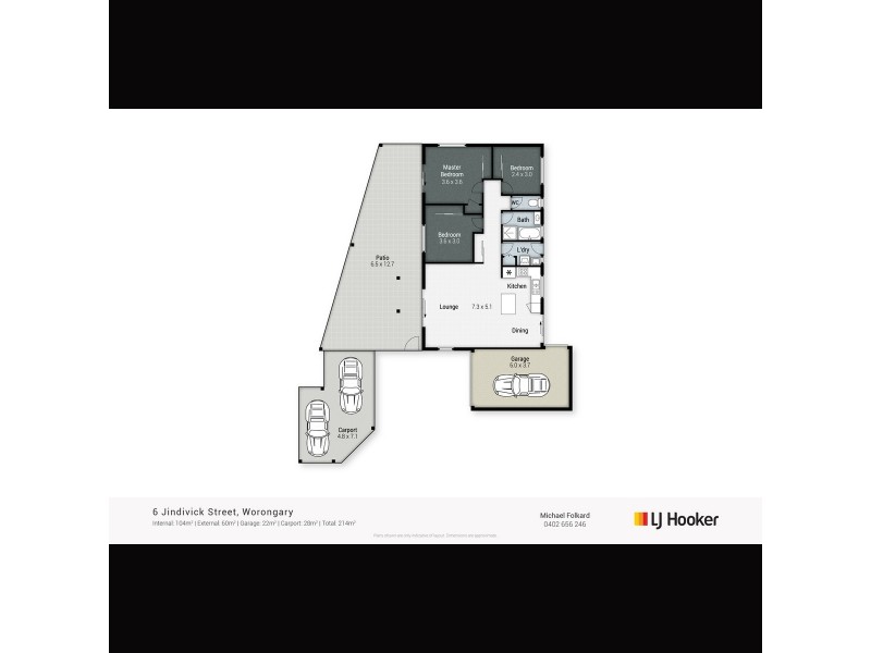 6 Jindivick Street, Worongary QLD 4213 Floorplan
