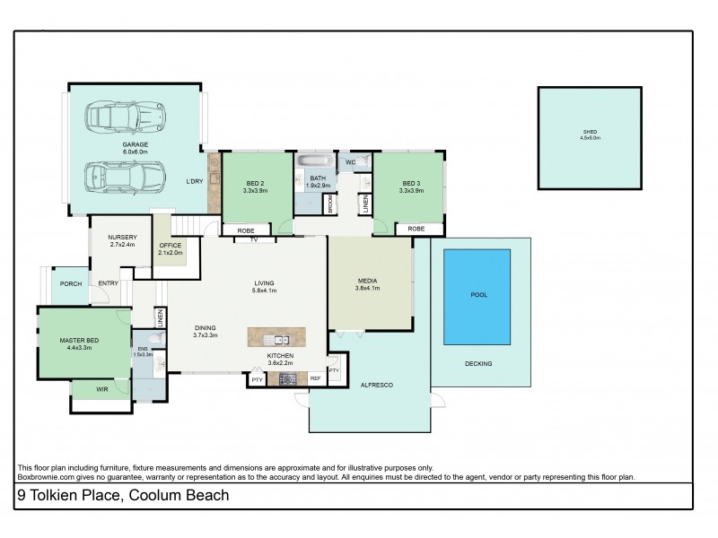 9 Tolkien Place, Coolum Beach QLD 4573 Floorplan