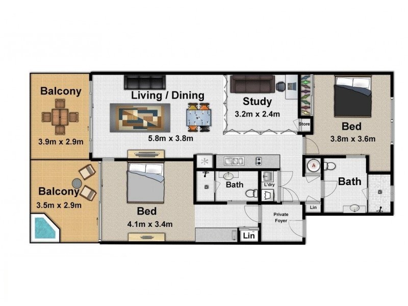 86 Oaks Lagoons/2 Langley Road, Port Douglas QLD 4877 Floorplan