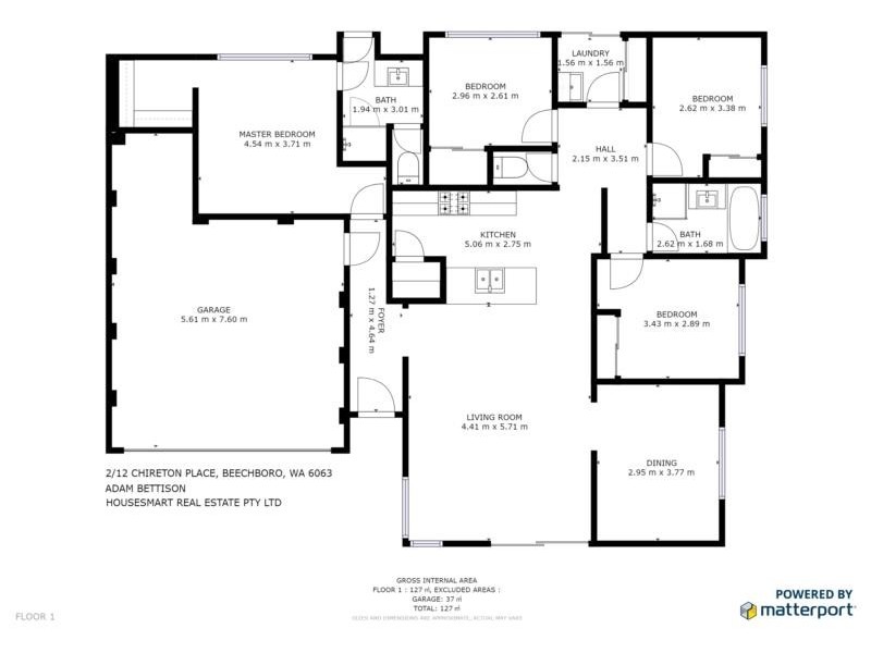 2/12 Chireton Place, Beechboro WA 6063 Floorplan