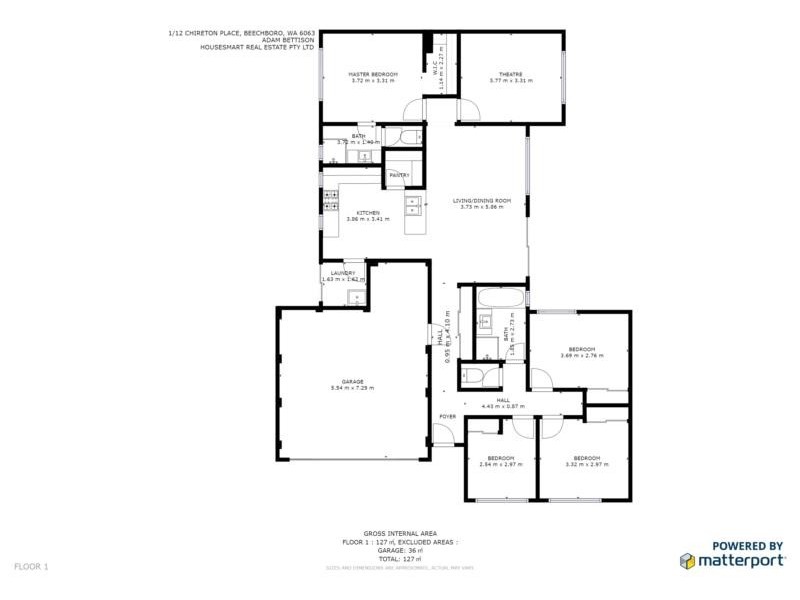 1/12 Chireton Place, Beechboro WA 6063 Floorplan