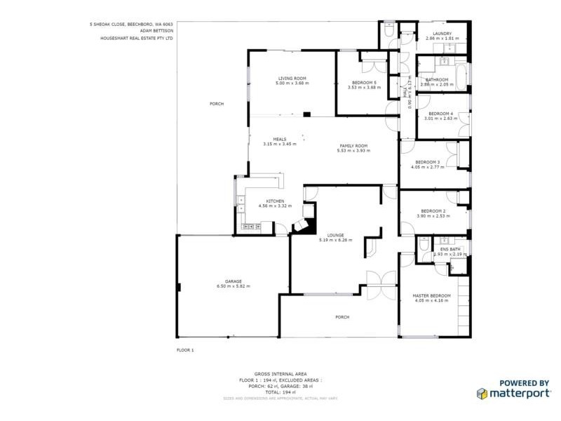5 Sheoak Close, Beechboro WA 6063 Floorplan