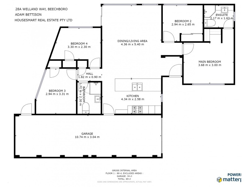 28A Welland Way, Beechboro WA 6063 Floorplan