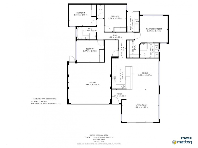 17A Tigris Way, Beechboro WA 6063 Floorplan