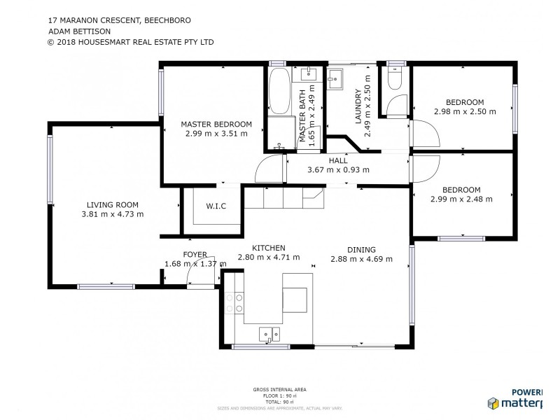 17 Maranon Crescent, Beechboro WA 6063 Floorplan