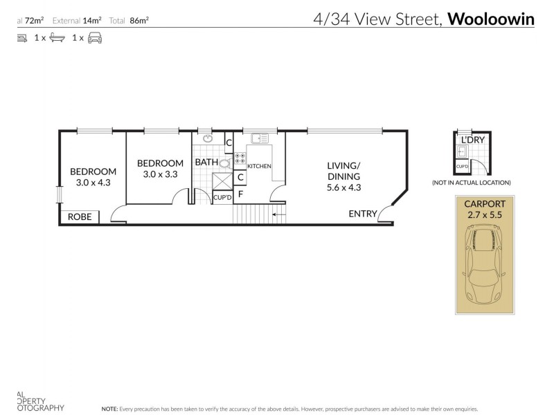 4/34 View Street, Wooloowin QLD 4030 Floorplan