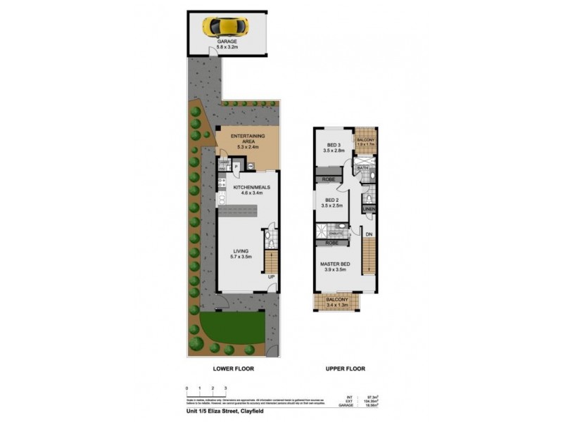 1/5 Eliza Street, Clayfield QLD 4011 Floorplan