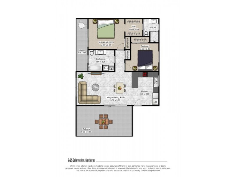 7/25 Bellevue Avenue, Gaythorne QLD 4051 Floorplan