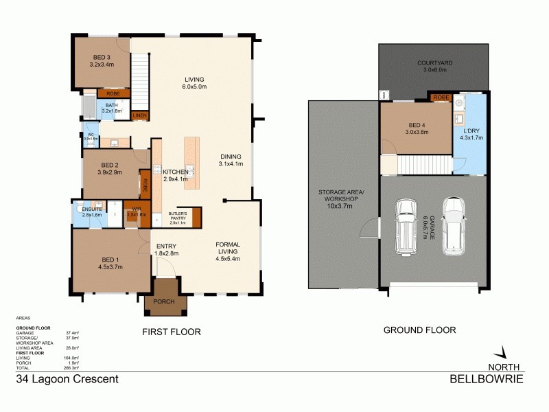 34 Lagoon Crescent, Bellbowrie QLD 4070 Floorplan