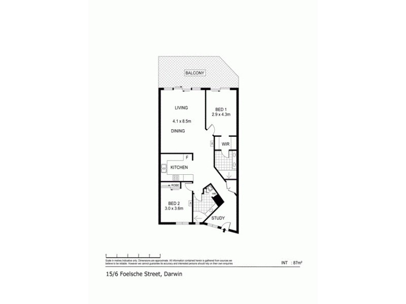 7/6 Foelsche Street, Darwin NT 0800 Floorplan