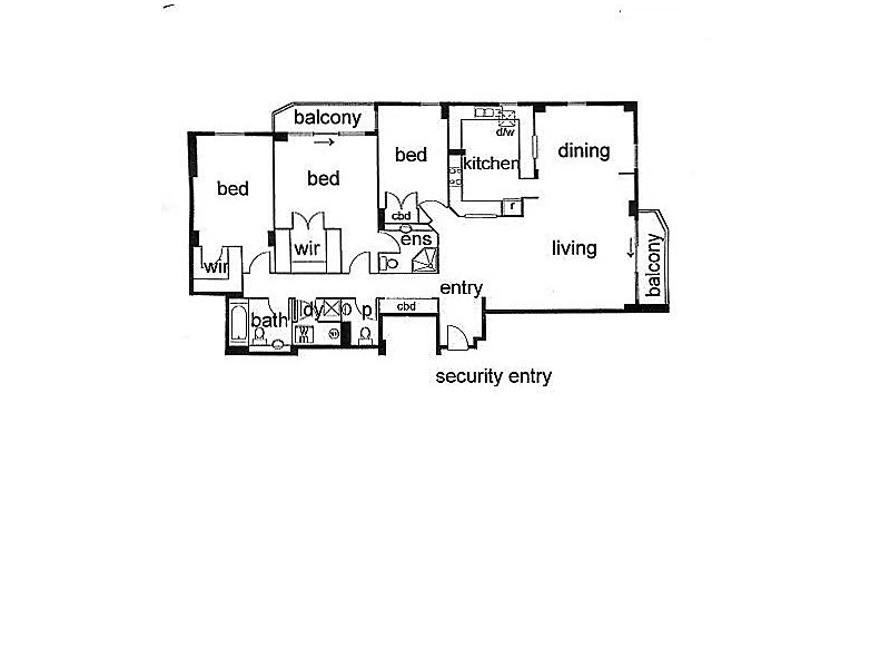 316/181 Exhibition Street, Melbourne VIC 3000 Floorplan