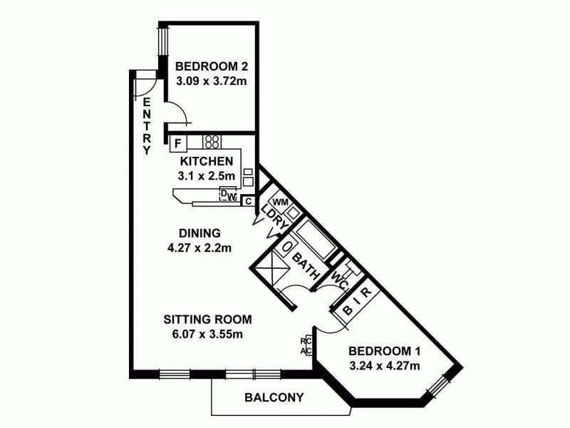 28c/18 Bewes Street, Adelaide SA 5000 Floorplan