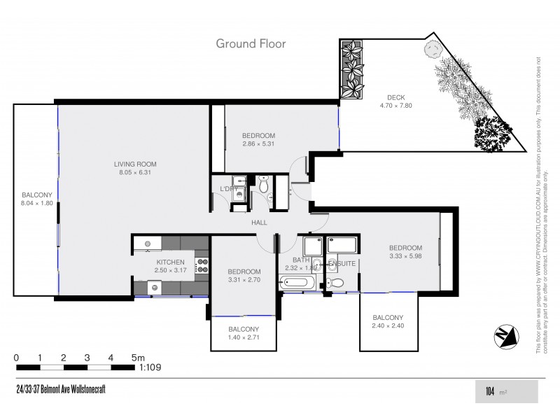 24/33-37 Belmont Avenue, Wollstonecraft NSW 2065 Floorplan