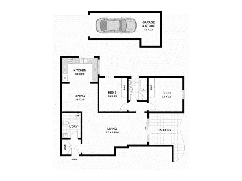 16/8 shaftesbury street, Carlton NSW 2218 Floorplan