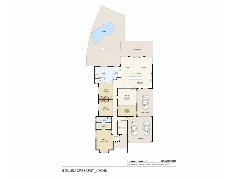5 Gulida Crescent, Lyons NT 0810 Floorplan