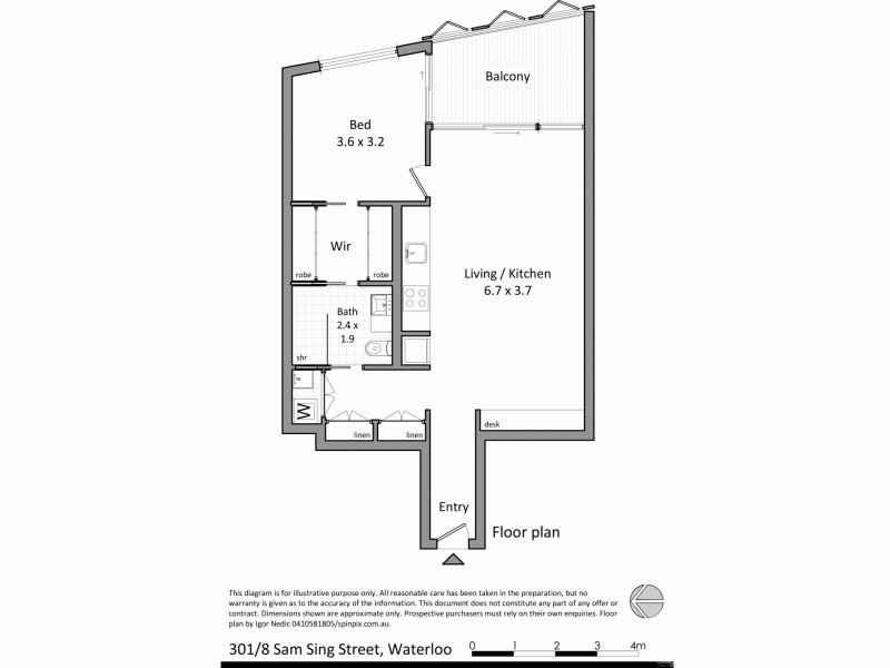 301/8 Sam Sing Street, Waterloo NSW 2017 Floorplan