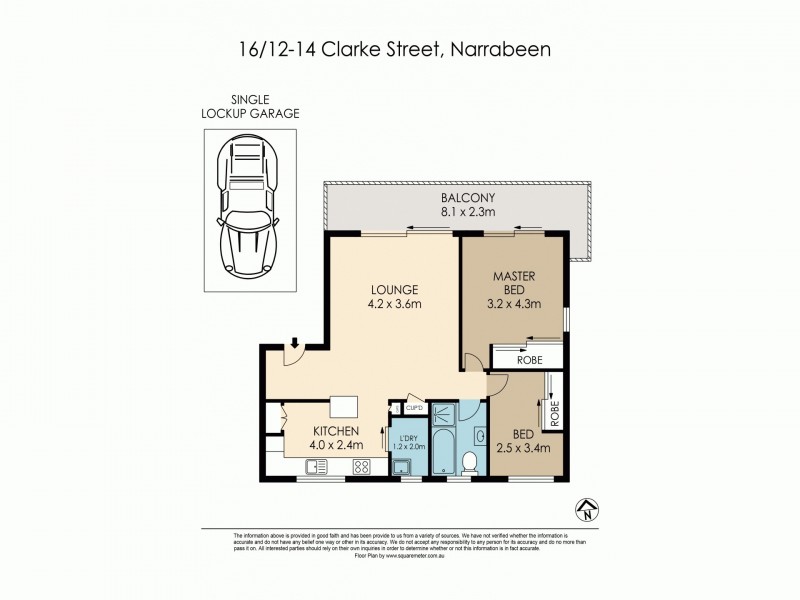 16/12-14 Clarke Street, Narrabeen NSW 2101 Floorplan
