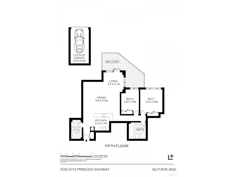 509/674-678 Old Princes Highway, Sutherland NSW 2232 Floorplan