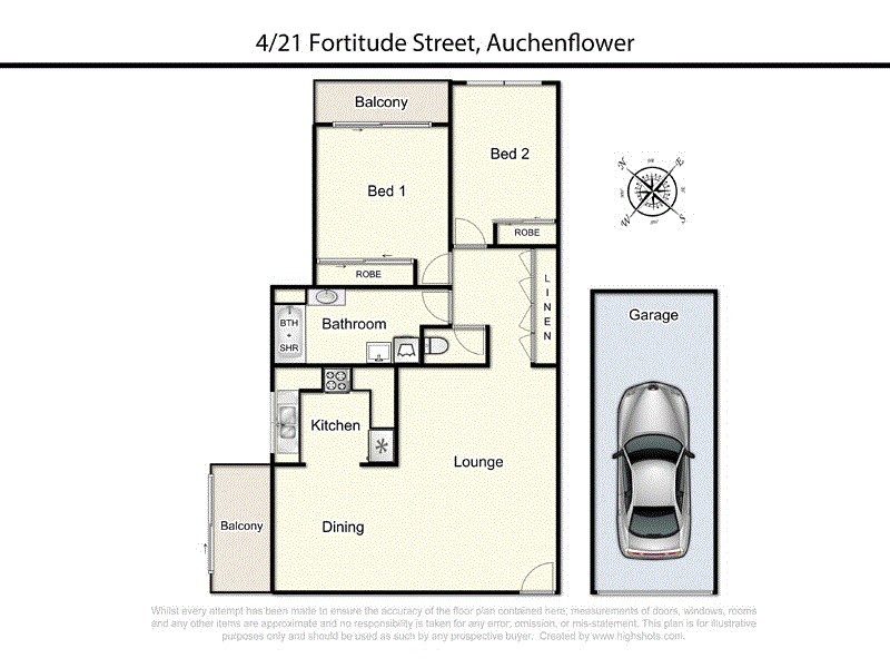 4/21 Fortitude Street, Auchenflower QLD 4066 Floorplan