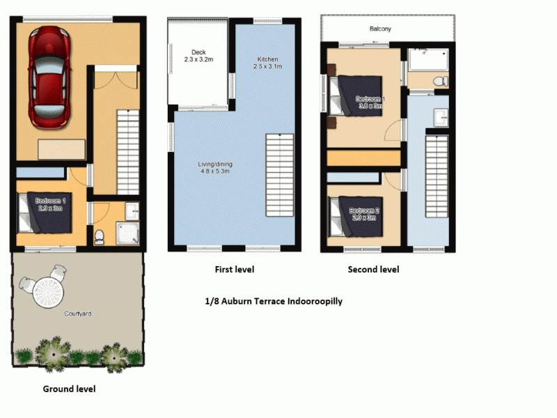 1/8 Auburn Terrace, Indooroopilly QLD 4068 Floorplan