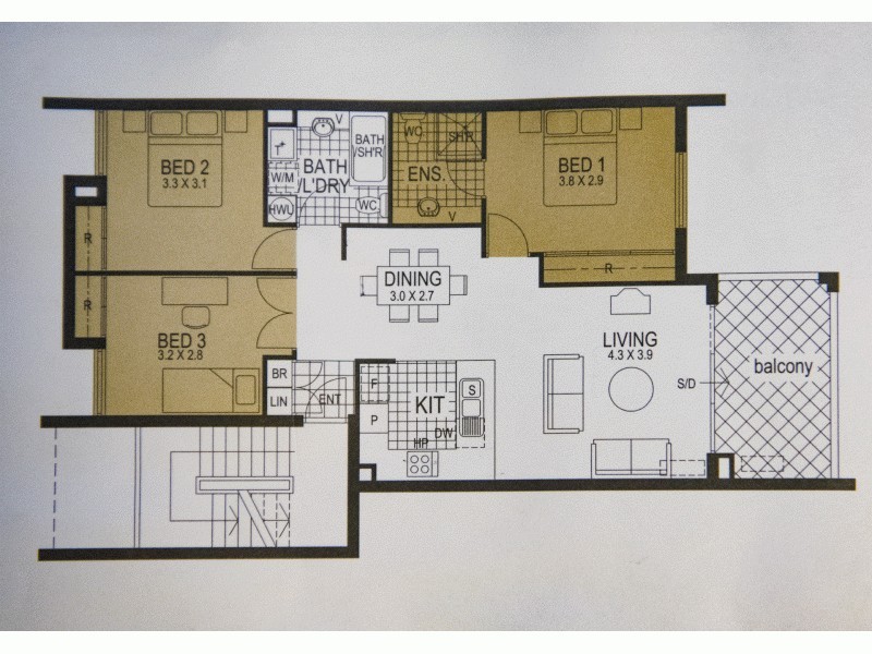 3/15-19 Carr Street, West Perth WA 6005 Floorplan