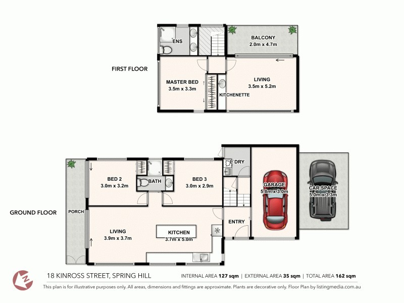 18 Kinross Street, Spring Hill QLD 4000 Floorplan