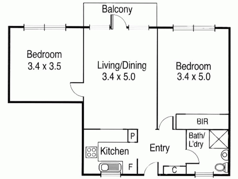 14/75 Queens Rd, Melbourne VIC 3004 Floorplan
