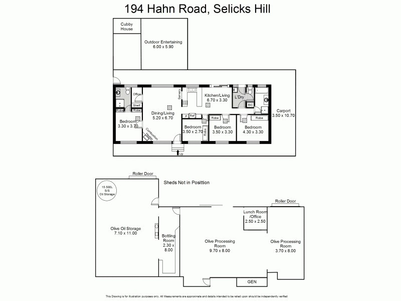 194 Hahn Road, Sellicks Hill SA 5174 Floorplan