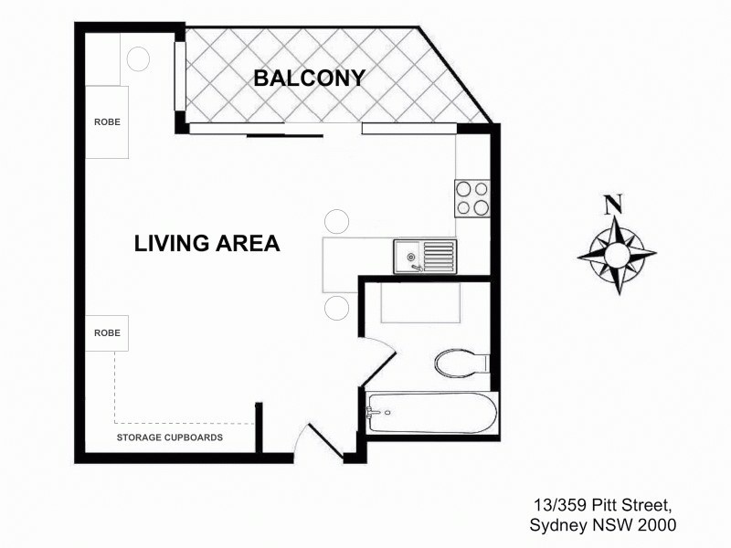 13/359 Pitt Street, Sydney NSW 2000 Floorplan