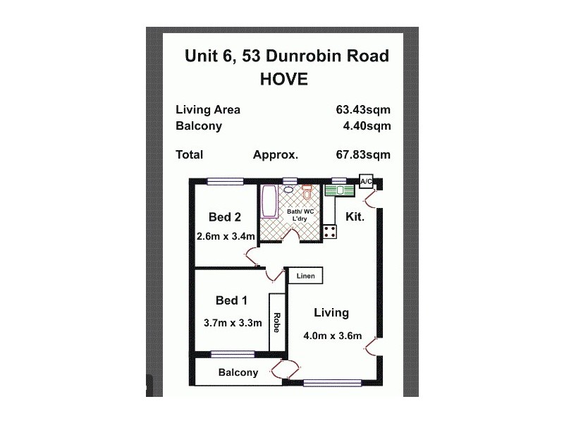 6/53 Dunrobin Road, Hove SA 5048 Floorplan