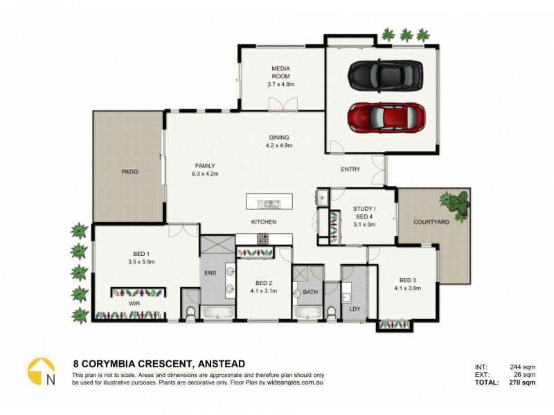8 Corymbia Crescent, Anstead QLD 4070 Floorplan