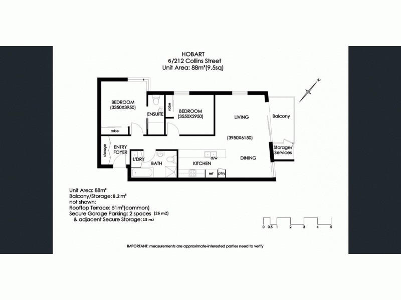 6/212 Collins Street, Hobart TAS 7000 Floorplan