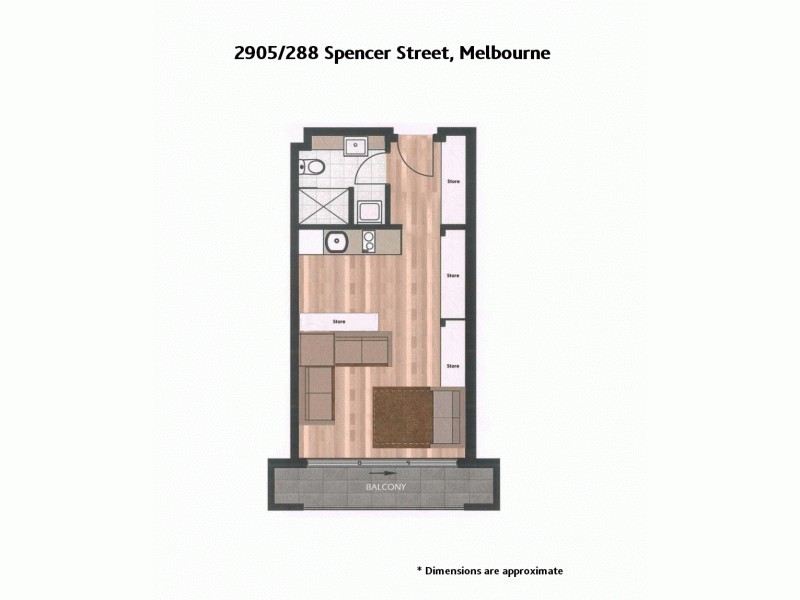 2905/288 Spencer Street, Melbourne VIC 3000 Floorplan