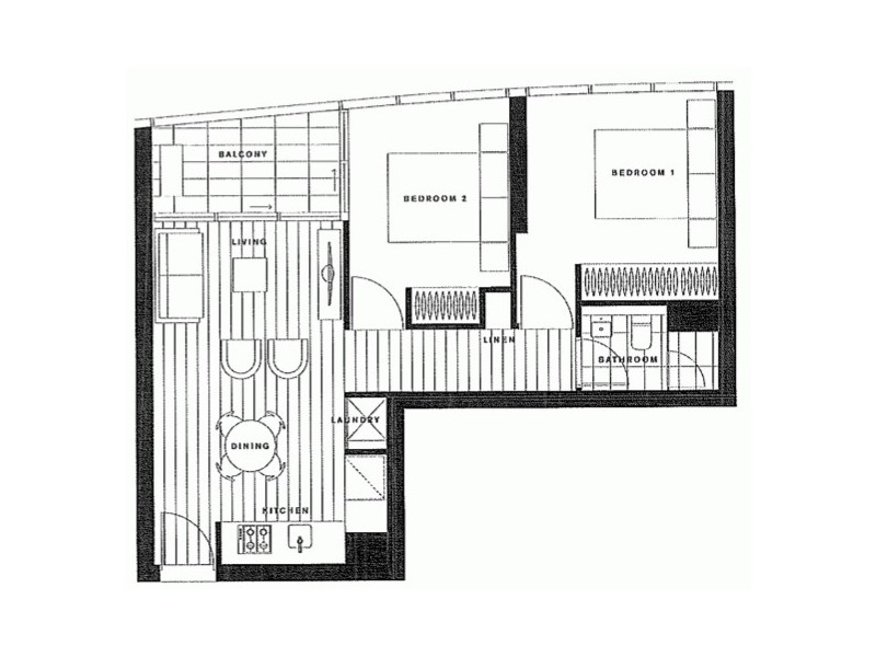 2212A/889 Collins Street, Docklands VIC 3008 Floorplan