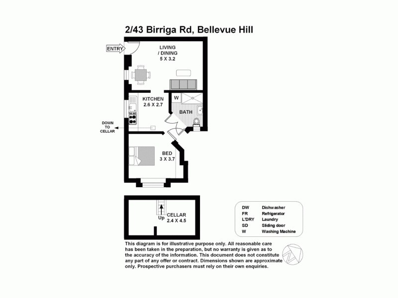 2/43 Birriga Road, Bellevue Hill NSW 2023 Floorplan