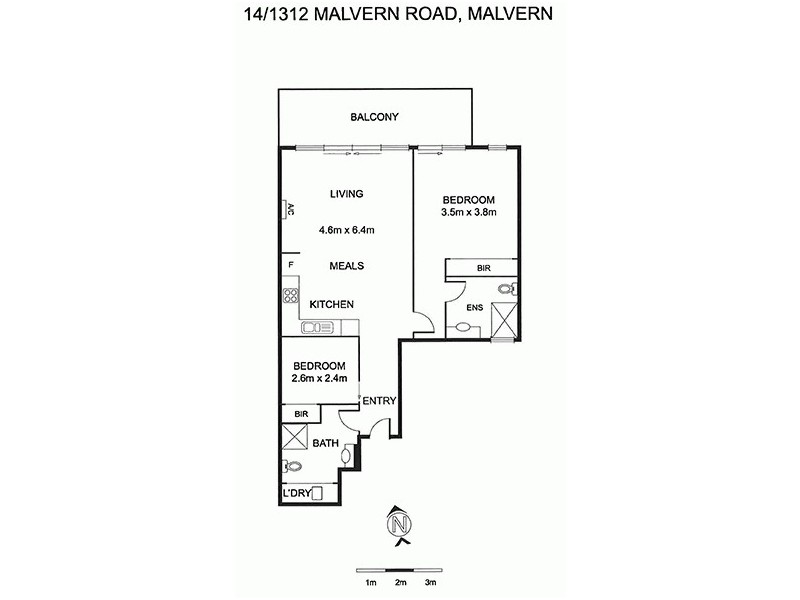 301/1314 Malvern Road, Malvern VIC 3144 Floorplan