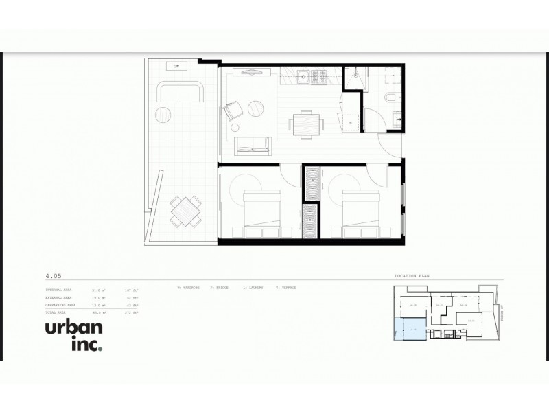 405/135 Roden Street, West Melbourne VIC 3003 Floorplan