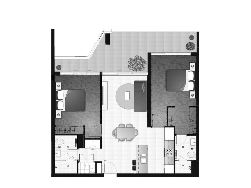 608/8 Hunt Street, Hamilton QLD 4007 Floorplan