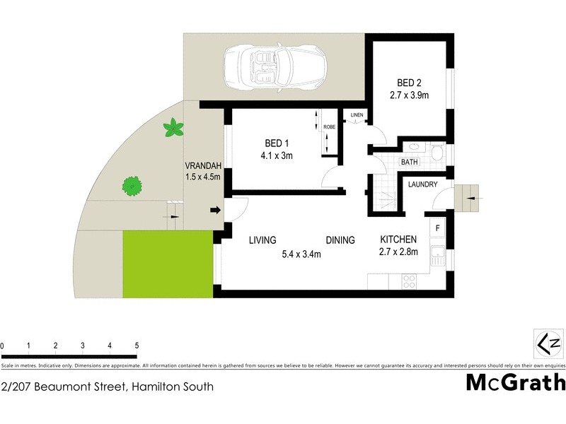 2/207 Beaumont Street, Hamilton South NSW 2303 Floorplan