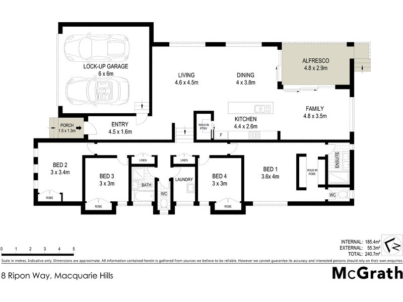 8 Ripon Way, Macquarie Hills NSW 2285 Floorplan
