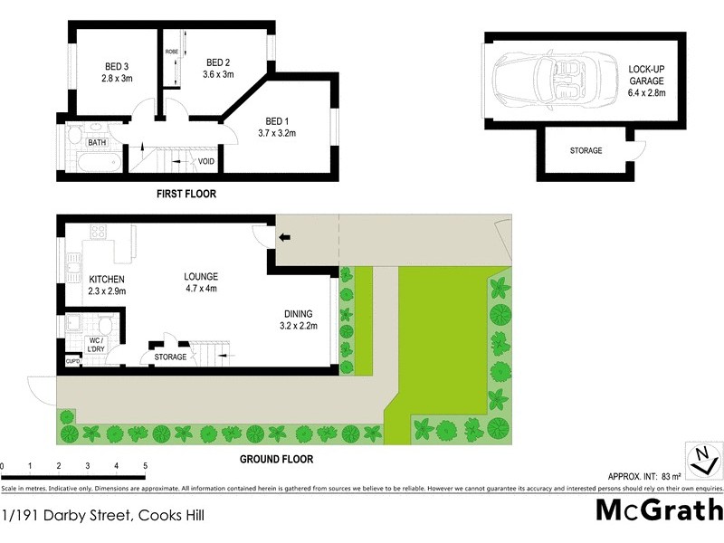 1/191 Darby Street, Cooks Hill NSW 2300 Floorplan