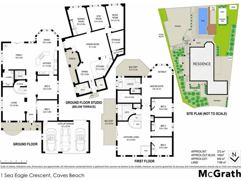 1 Sea Eagle Crescent, Caves Beach NSW 2281 Floorplan