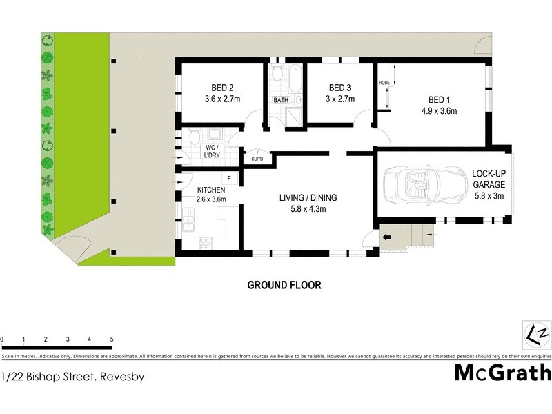 1/22 Bishop Street, Revesby NSW 2212 Floorplan