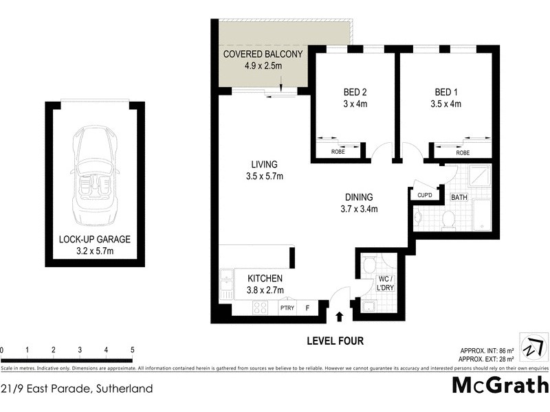 21/9 East Parade, Sutherland NSW 2232 Floorplan