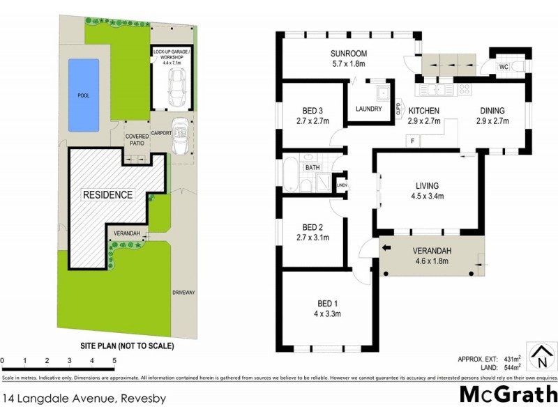 14 Langdale Avenue, Revesby NSW 2212 Floorplan