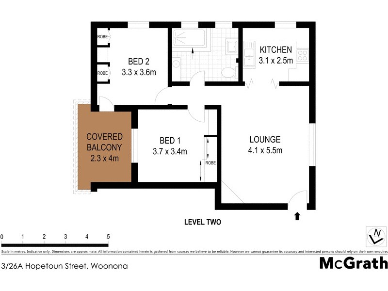 3/26A Hopetoun Street, Woonona NSW 2517 Floorplan