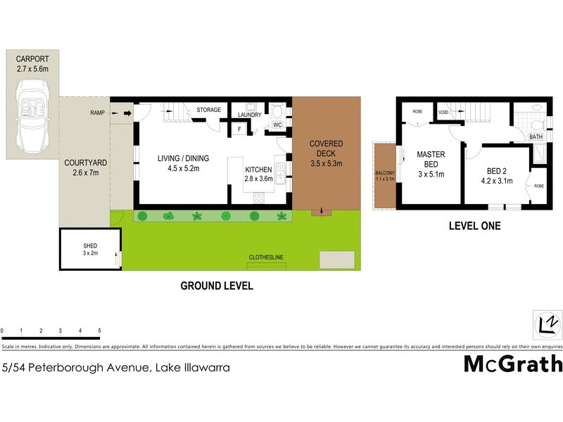 5/54 Peterborough Avenue, Lake Illawarra NSW 2528 Floorplan