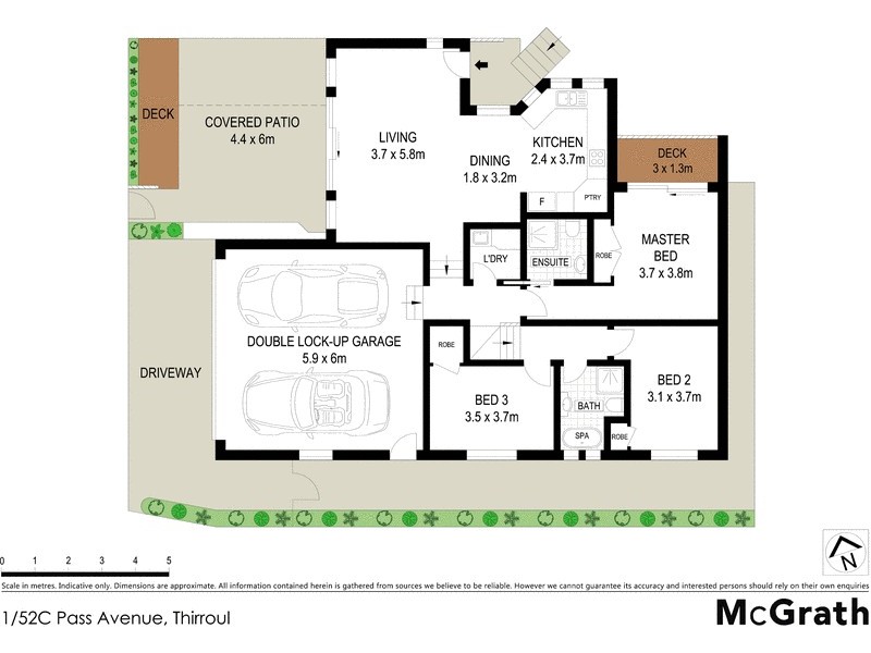 1/52C Pass Avenue, Thirroul NSW 2515 Floorplan