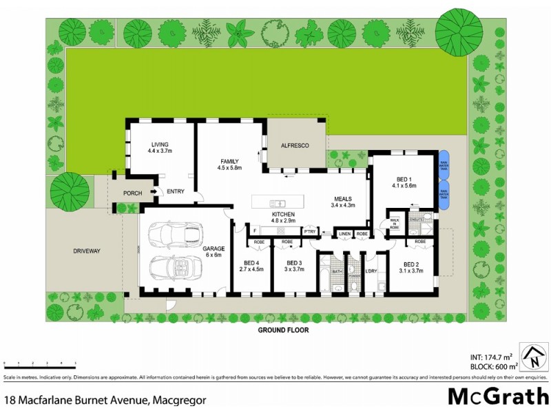 18 Macfarlane Burnet Avenue, Macgregor ACT 2615 Floorplan