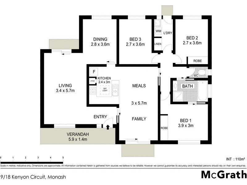 9/18 Kenyon Circuit, Monash ACT 2904 Floorplan